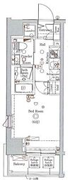 グラントゥルース大森ライズ 5階1Kの間取り