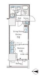 ParkCube大井町レジデンス 1LDKの間取図画像