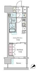 Brilliaist大井町 1DKの間取図画像