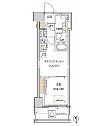 プライムネクサス大森北 1DKの間取図画像