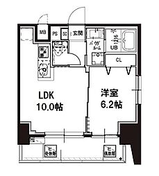 MaisondeArK南大井 1LDKの間取図画像