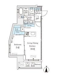 ParkCube大井町レジデンス 1LDKの間取図画像