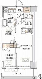 プライムネクサス大森北 2LDKの間取図画像