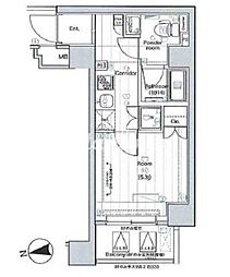 プレミアムキューブ大森DEUX 1Kの間取図画像