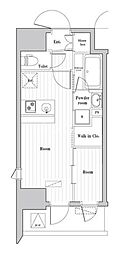 ARKMARK大森町ASYLCOURT 1DKの間取図画像