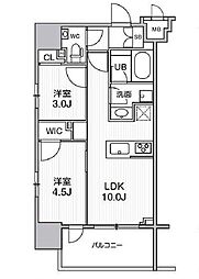 SEASONFLATS大森Airy 2LDKの間取図画像