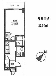 ロンスリーウエスト 1Kの間取図画像