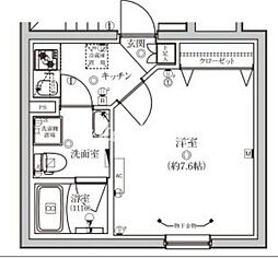 ベルシードステア-大森北 1Kの間取図画像