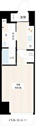 AXAS大森西アジールコート 1Kの間取図画像