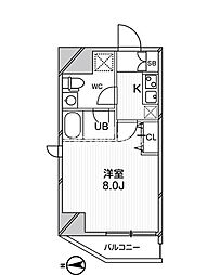 ジェノヴィア蒲田スカイガーデン 1Kの間取図画像