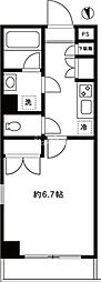 ミテッツァ大森2 1Kの間取図画像