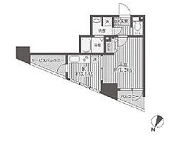 レジディア蒲田 1Kの間取図画像