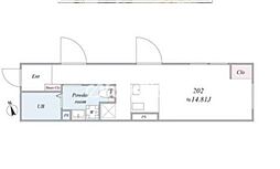 トリアス574(trias574) 1DKの間取図画像