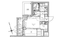 ASYLCOURT大森西 1DKの間取図画像