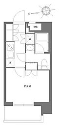 プレミアムキューブ大森DEUX 1Kの間取図画像