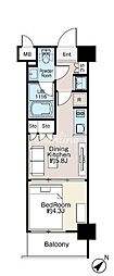 ベルファース大森North 1DKの間取図画像