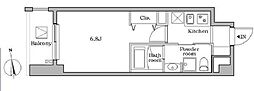 レジディア蒲田2 1Kの間取図画像