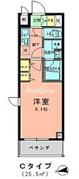 ラフィネジュ大森 1Kの間取図画像
