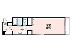B2コート 1Kの間取図画像