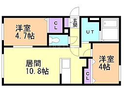 間取図画像 2LDK