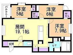 間取図画像 3LDK