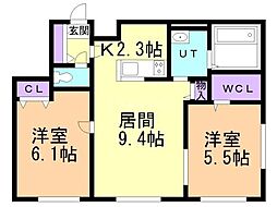 間取図画像 2LDK