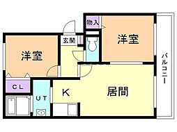 間取図画像 2LDK