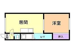 メゾン大和 1LDKの間取図画像