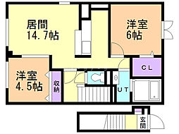 間取図画像 2LDK