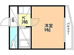 アーバンポイント千歳 1Kの間取図画像