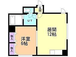 C.S.A.マンション 1LDKの間取図画像