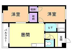 伊藤マンション 2LDKの間取図画像