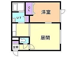 グランド・ライフ 1LDKの間取図画像