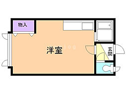 スウィートハウス ワンルームの間取図画像
