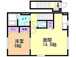 アメノフ 1LDKの間取図画像