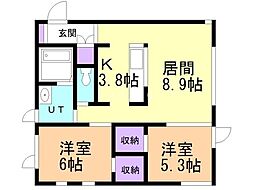 foresta 2LDKの間取図画像