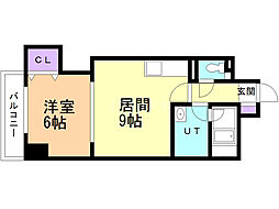 SkyVillageマーベラスB.L.D 1LDKの間取図画像