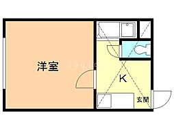 メゾン・ド・ピエール 1Kの間取図画像