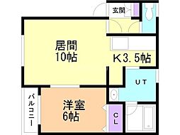 エスペランサチトセ 1LDKの間取図画像
