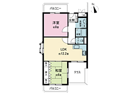 日商岩井第4緑地公園マンション 2LDKの間取図画像