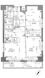ミルーナヒルズ西日暮里 1SLDKの間取図画像