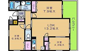 ベルデパティオ  ｜ 大阪府大阪市阿倍野区文の里2丁目（賃貸マンション3LDK・3階・71.60㎡） その2