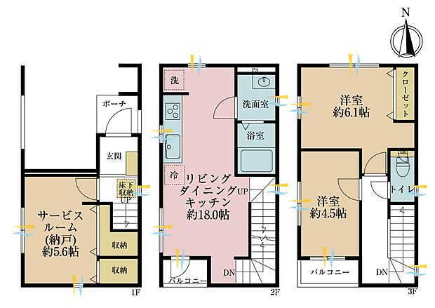 2ＳＬＤＫ、土地面積46．12平米、建物面積81．14平米