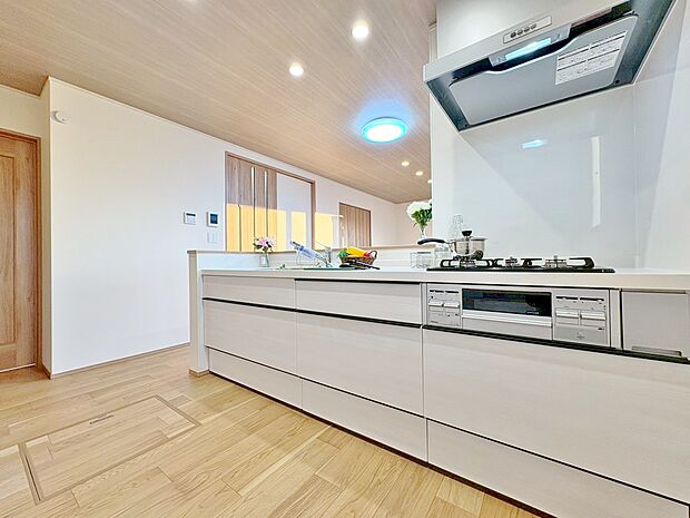 スマートな意匠と充実の機能を備えたキッチンが、暮らしにおいしい彩りを添えます。