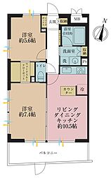 ウィンシティ成増 2LDKの間取り