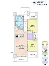 ウィルローズ三ノ輪 2LDKの間取り