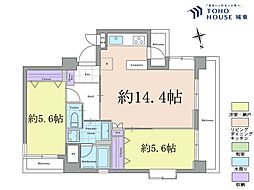 ライオンズマンション草加駅西 2LDKの間取り