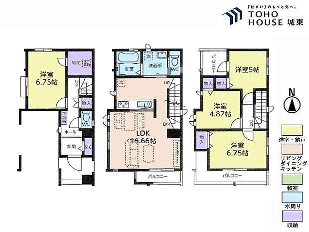 4ＬＤＫ、土地面積64．17平米、建物面積115．71平米