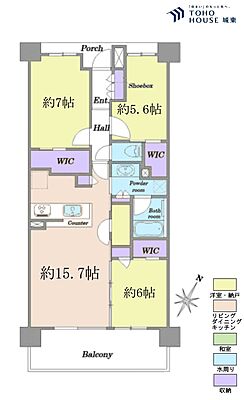 間取り シティテラス草加松原ガーデンズ 4階/-