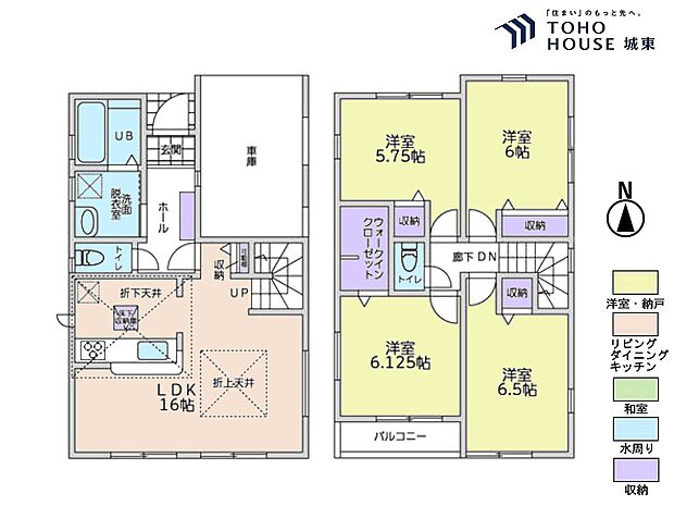 4ＬＤＫ、土地面積95．02平米、建物面積103．68平米
